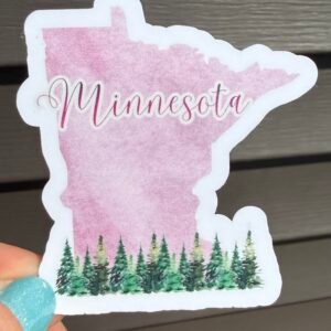 Pink Minnesota Sticker