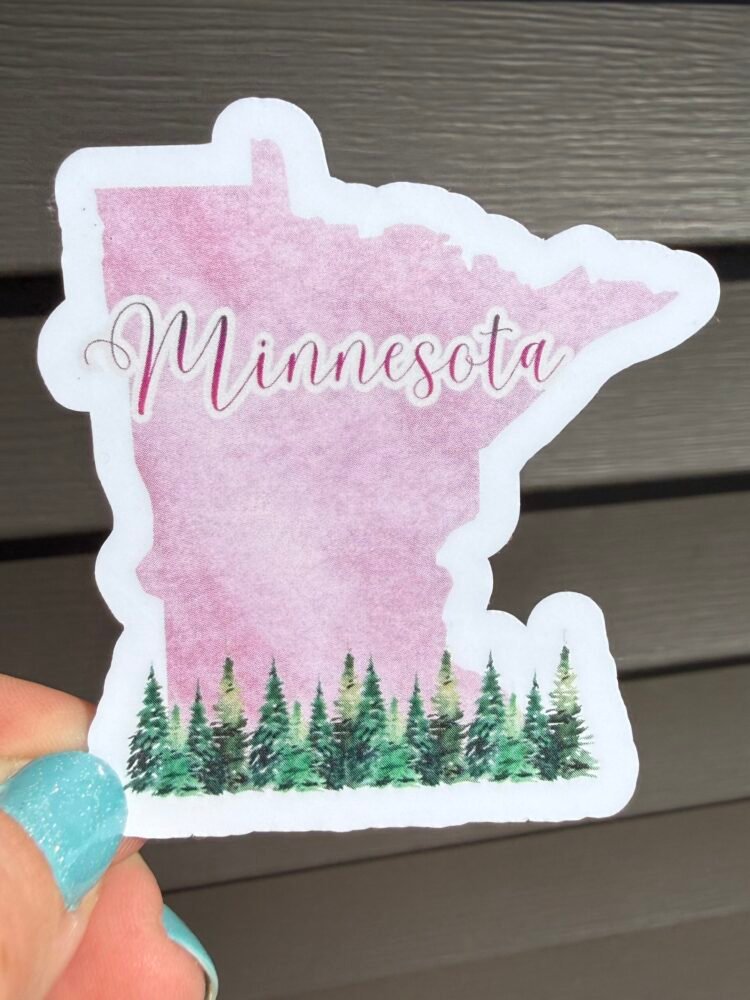 Pink Minnesota Sticker