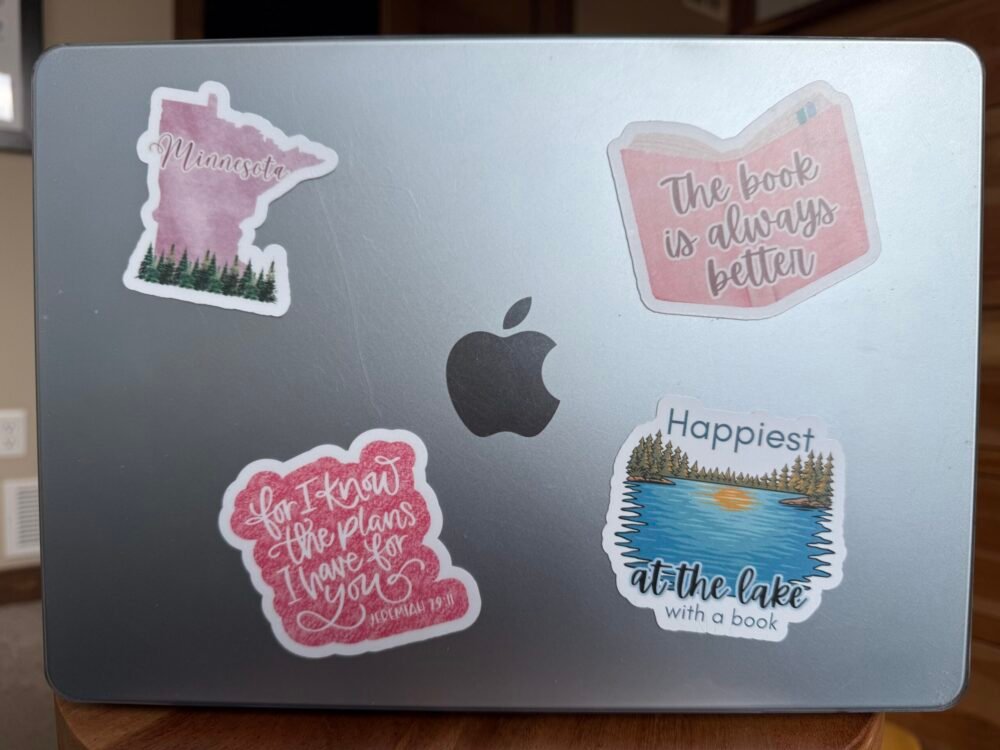 Minnesota Book Jeremiah Lake Stickers on Computer