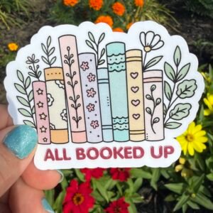All Booked Up Library Books Sticker