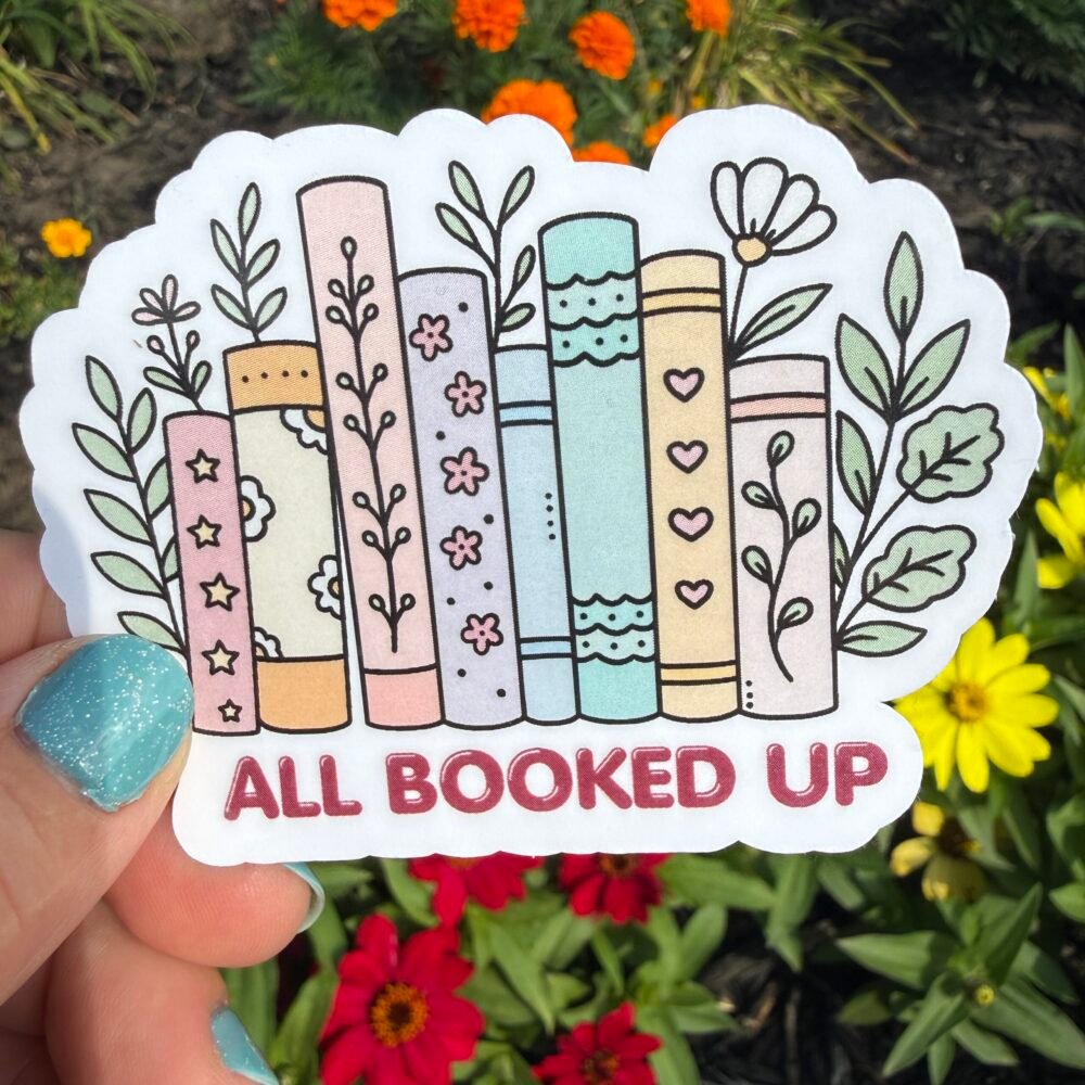 All Booked Up Library Books Sticker