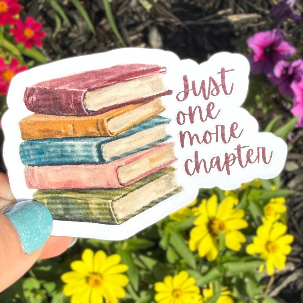Just One More Chapter Books Sticker