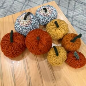Handmade Yarn Pumpkins